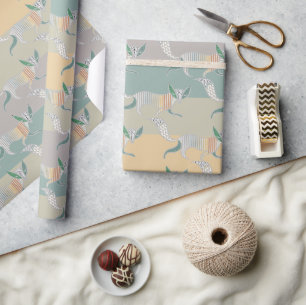 Papel De Regalo Zorro Mágico de la Navidad de Invierno