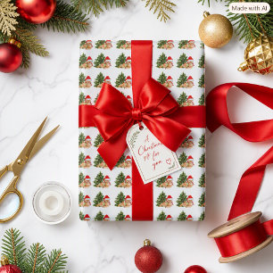 Papel De Regalo Zorro Navideño Festivo Caprichoso Haliday