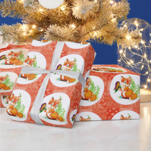 Papel De Regalo zorro y mariposa