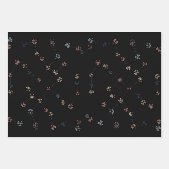 Papel de regalocon motico estelar. (Anverso)
