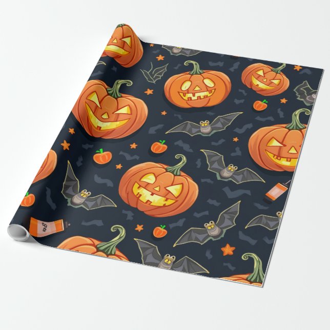 Papel de relleno de calabaza de Halloween (Desenrollado)