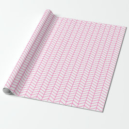 Papel de relleno de Chevron - Rosa en blanco