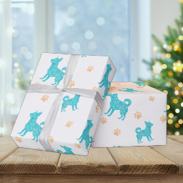 Papel de relleno de Chihuahua Regalo azul mínimo P