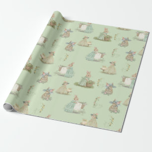 Papel de relleno de conejo de primavera chic Shabb