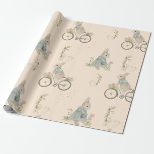 Papel de relleno de conejo de primavera chic Shabb