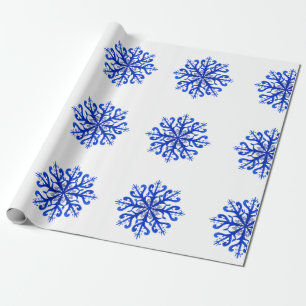 Papel de relleno de copos de nieve azul