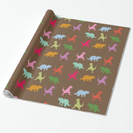 Papel de relleno de dinosaurios coloridos