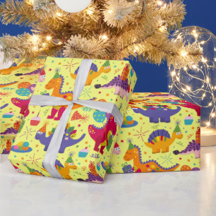 Papel de relleno de dinosaurios de cumpleaños