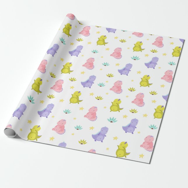 Papel de relleno de dinosaurios pequeños (Desenrollado)
