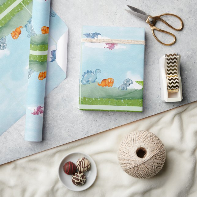 Papel de relleno de dinosaurios pequeños (Artesanía)