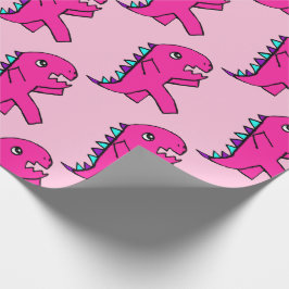 Papel de relleno de dinosaurios rosados