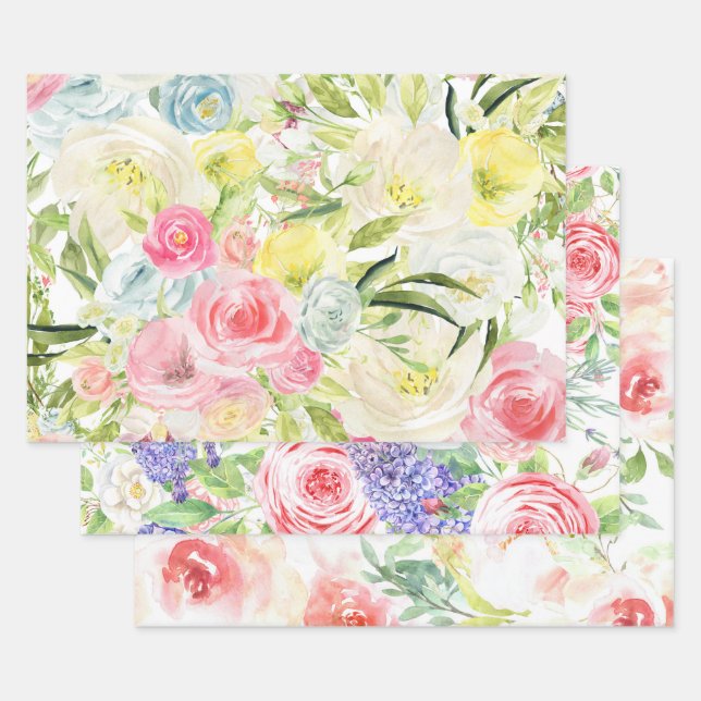 Papel de relleno de flores de primavera (Set)