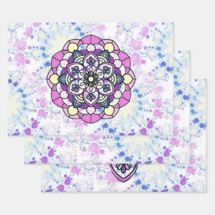 Papel de relleno de Mandala de primavera conjunto