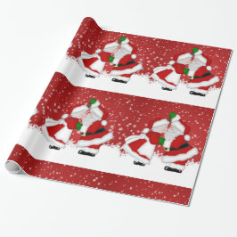 Papel de relleno de Mistletoe Santa
