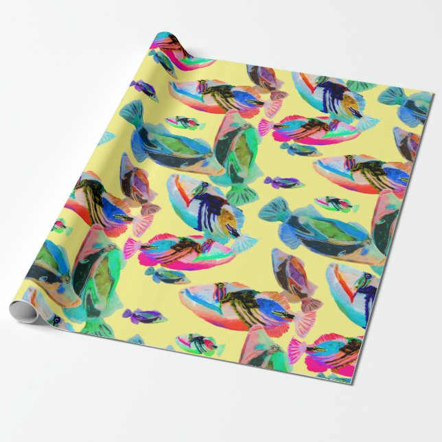 Papel de relleno de pescado Humuhumunukunukuapuaa  (Desenrollado)