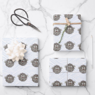 Papel de relleno de pez globo de 3 hojas planas