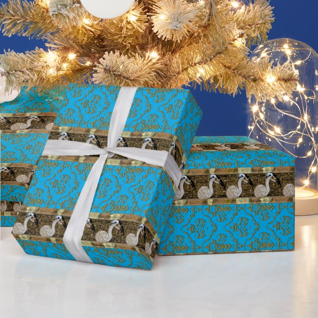 Papel de relleno de rayas de bonito Island Bird 2 (Vacaciones)