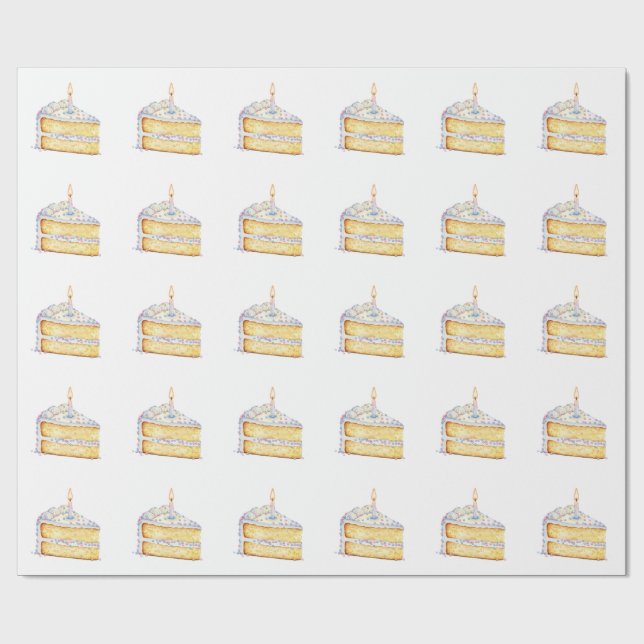 Papel de relleno de tarta de cumpleaños (Superficie plana)