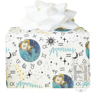 Papel de relleno de Zodiac Aquarius