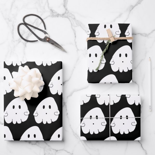 Papel de relleno fantasma de Halloween (Anverso)