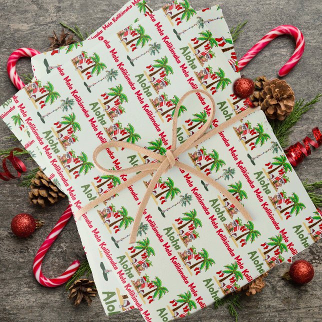 Papel de relleno para Navidades de Aloha Hawaii (Subido por el creador)