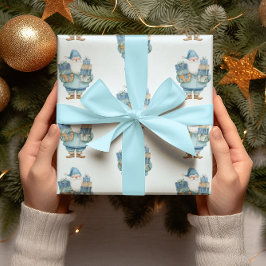 Papel de relleno para Navidades de Blue Santa Clau