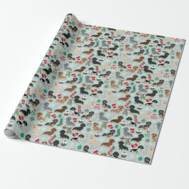 Papel de relleno para Navidades de Dachshund