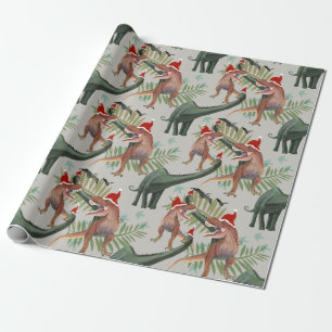 Papel de relleno para Navidades de dinosaurios