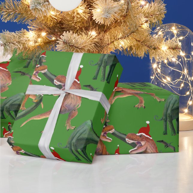 Papel de relleno para Navidades de dinosaurios (Vacaciones)