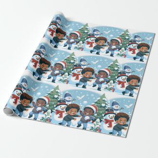 Papel de relleno para Navidades de guerra de nieve