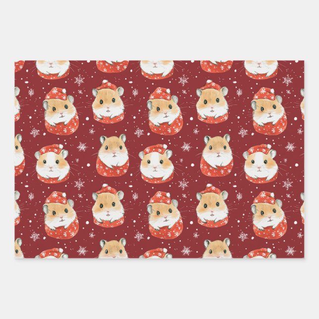 Papel de relleno para Navidades de Hamster (Anverso)