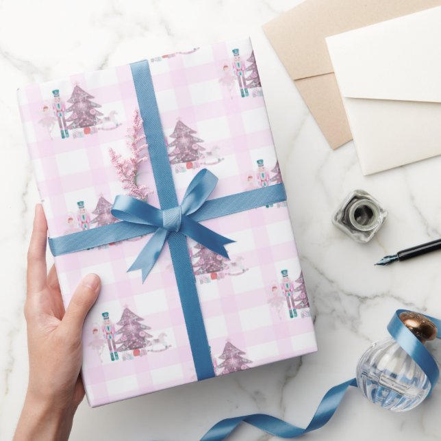 Papel de relleno para Navidades de ingles rosados (Regalar)