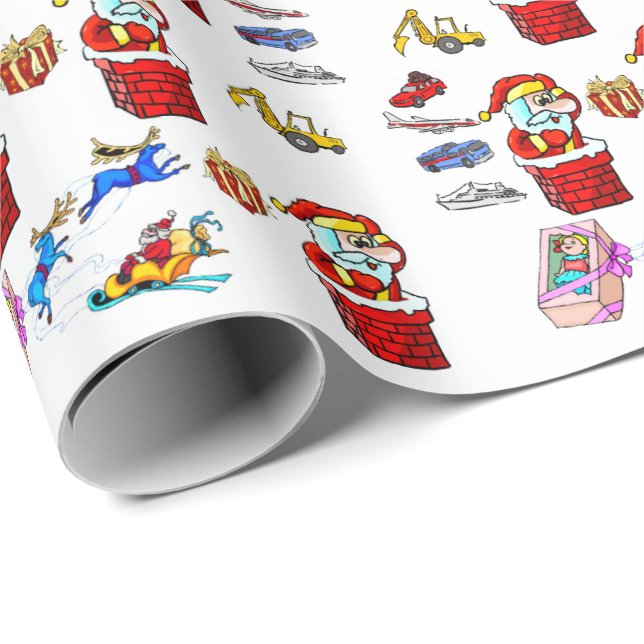Papel de relleno para Navidades de Santa Claus (Esquina del rollo)
