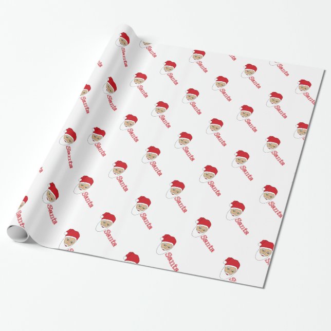 Papel de relleno para Navidades de Santa Claus (Desenrollado)
