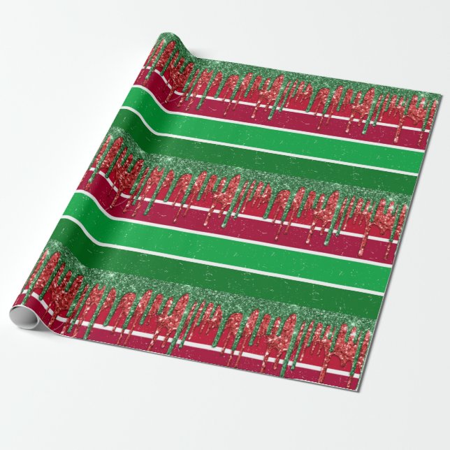 Papel de relleno para Navidades rojos y verdes (Desenrollado)