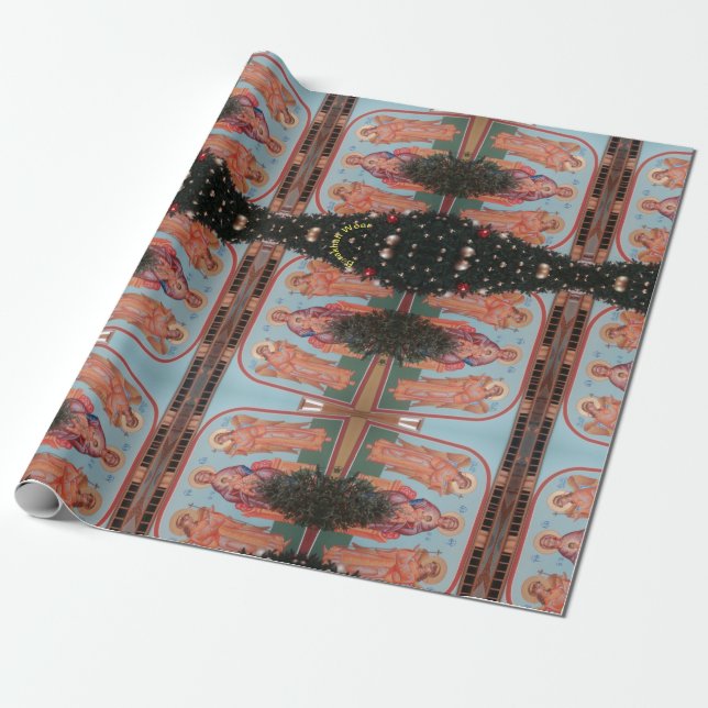 Papel de relleno para Navidades ucranianos (Desenrollado)