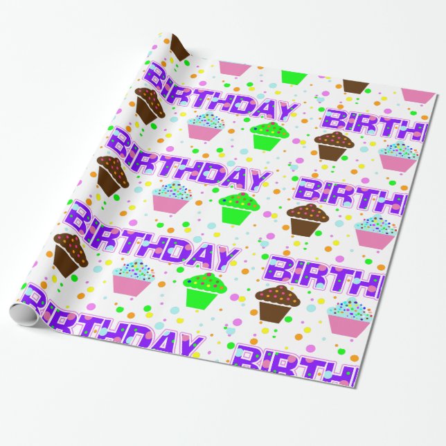 Papel de relleno para pasteles de cumpleaños (Desenrollado)