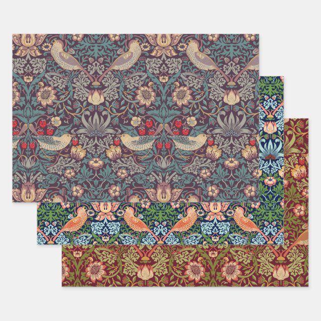 Papel de relleno para William Morris Strawberry Th (Set)