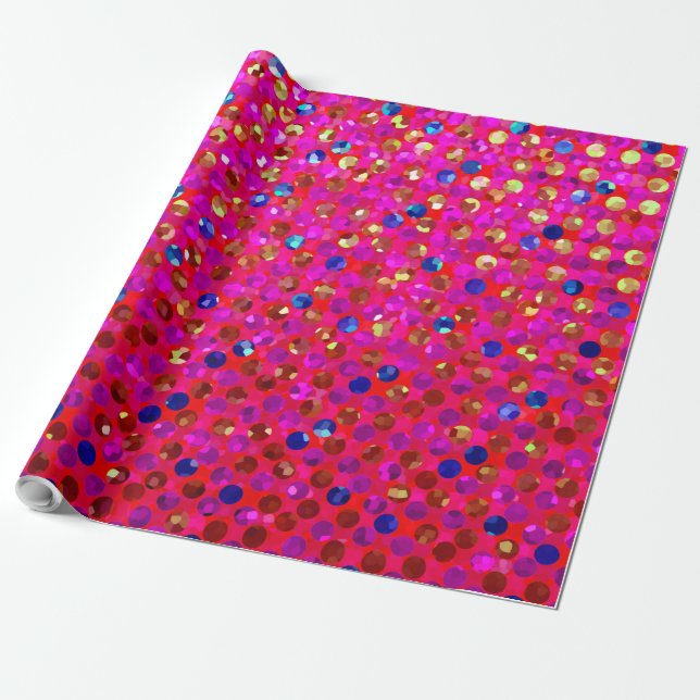 Papel de relleno Polka Dot Sparkley Jewels (Desenrollado)