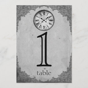 Papel de Reloj Antiguo Número de Mesa del 1er Aniv
