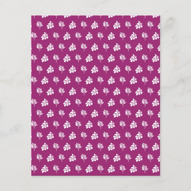 Papel de reserva de hojas blancas tropicales (Anverso)