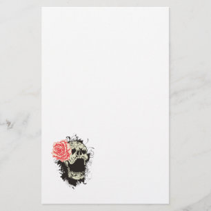 Papel de rosa y calavera para personalizados