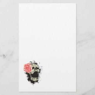 Papel de rosa y calavera para personalizados
