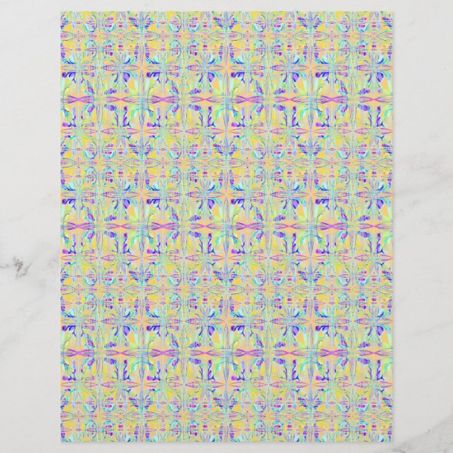 Papel de Scrapbook Abstracto de Pascua en Pastel (Frente)