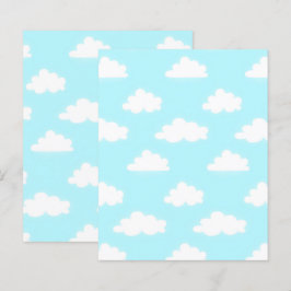 Papel de Scrapbook de Cielo Azul con Nubes Papeles