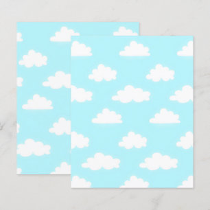 Papel de Scrapbook de Cielo Azul con Nubes Papeles