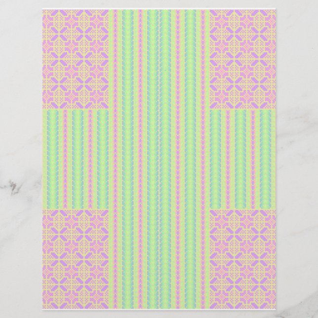 Papel de Scrapbook de Cruces de Pascua Pastel a Gr (Frente)
