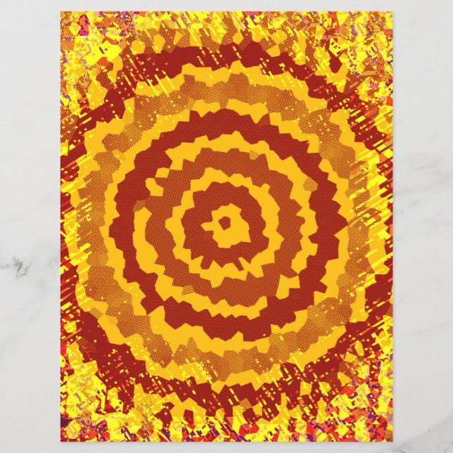 Papel de Scrapbook de Flor Abstracta de ET Páginas (Frente)