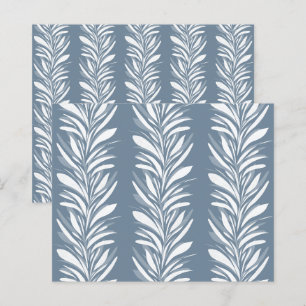 Papel de Scrapbook de Hojas Modernas Azul Polvorie