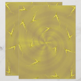 Papel de Scrapbook Hombre Ginseng Amarillo Página